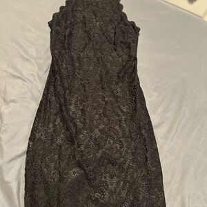 Elegant Black Lace Dress
